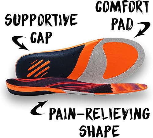 Miniatura 2 de Plantillas para zapatos de vestir. Insertos de repuesto para hombres y mujeres con arco adaptable y talón de apoyo - longitud