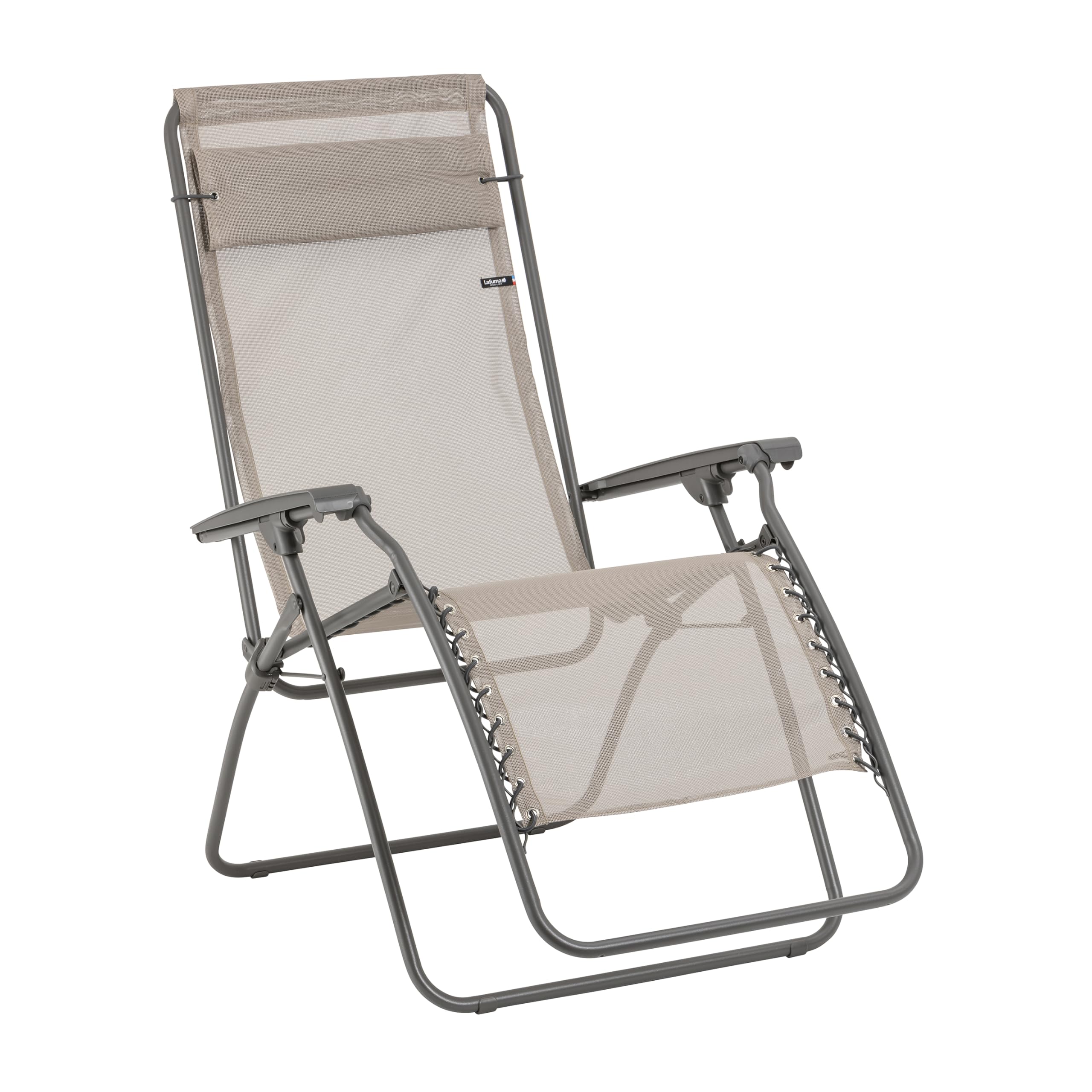 Lafuma Mobilier Rt2 Relax-Sedia a Sdraio reclinabile, Tessuto, Castagna, 114x68x87 cm