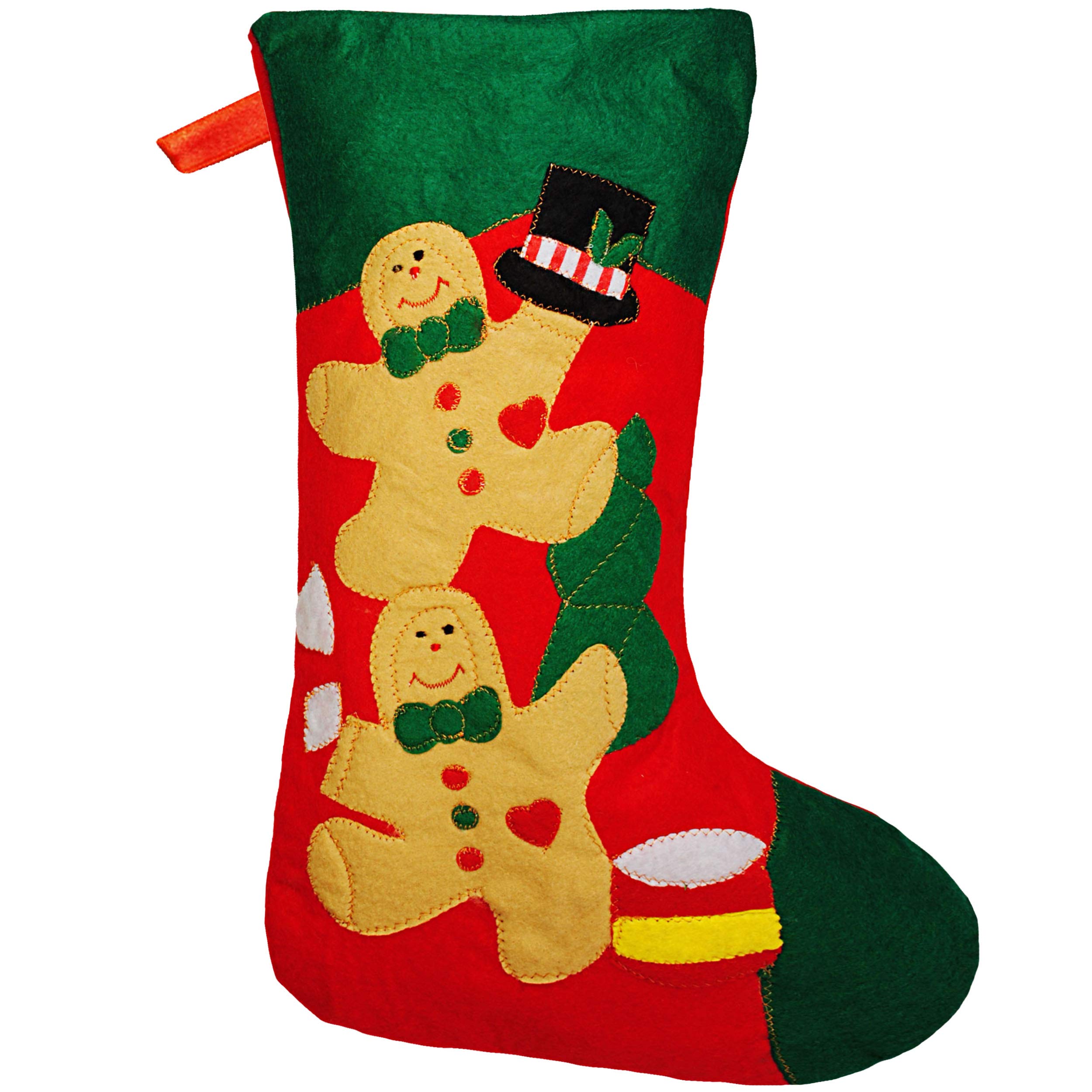 alles-meine.de GmbH 10 Stück XL - Weihnachtssocken & Filzstrümpfe - 50 cm - bunter Motiv-Mix - zum Aufhängen - Nikolausstiefel - Nikolausstrümpfe/Weihnachtsstiefel - Filz - g..
