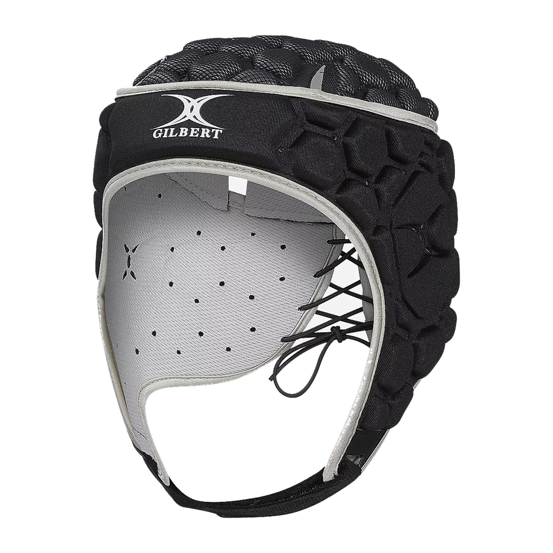 Gilbert XP250 Casque de rugby junior Noir/argenté