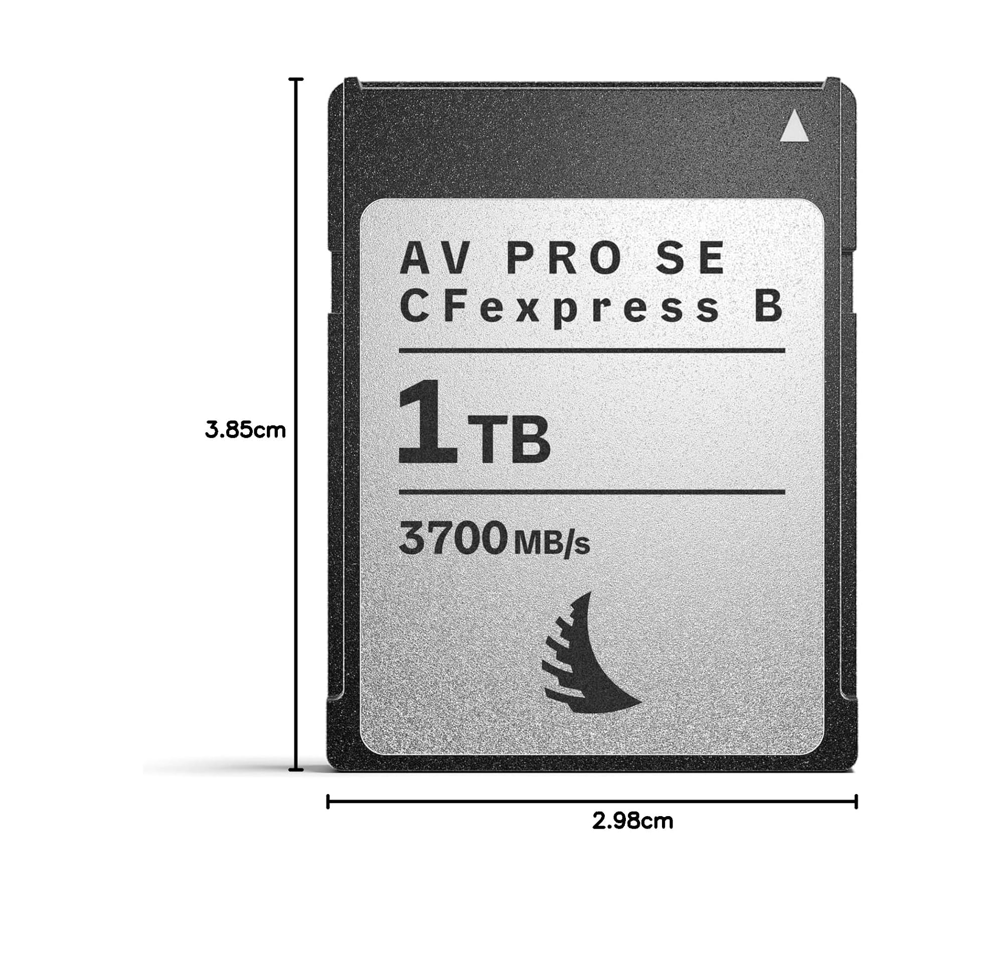 Angelbird AV PRO SE CFexpress B v4 MK2 1TB – Typ B Speicherkarte, 3700MB/s Lesen, 2300MB/s Schreiben, Stable Stream™, 12K RAW, Thermisch geschützt, stoßfest, Staub- und feuchtigkeitsresistent
