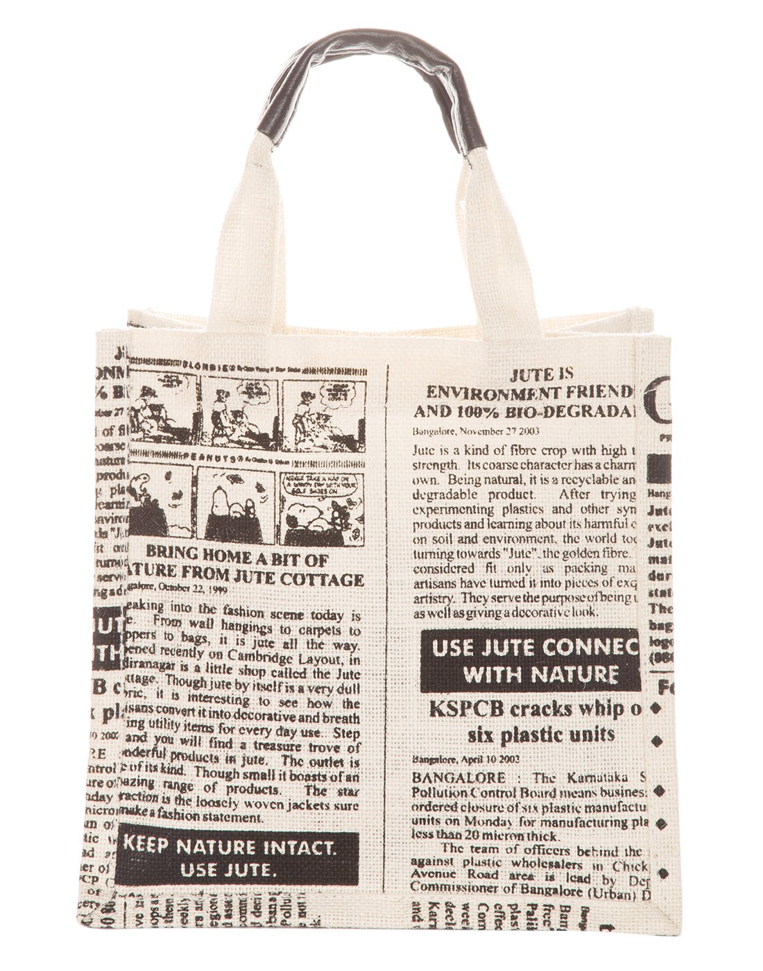 Jute Cottage Jute Bags for Lunch for Women and Men | Jute Grocery Bag | Jute Carry Bag | Jute Tiffin Bags | Newspaper Printed Jute Bag (B00UX0OLYI) Amazon Price History, Amazon Price Tracker