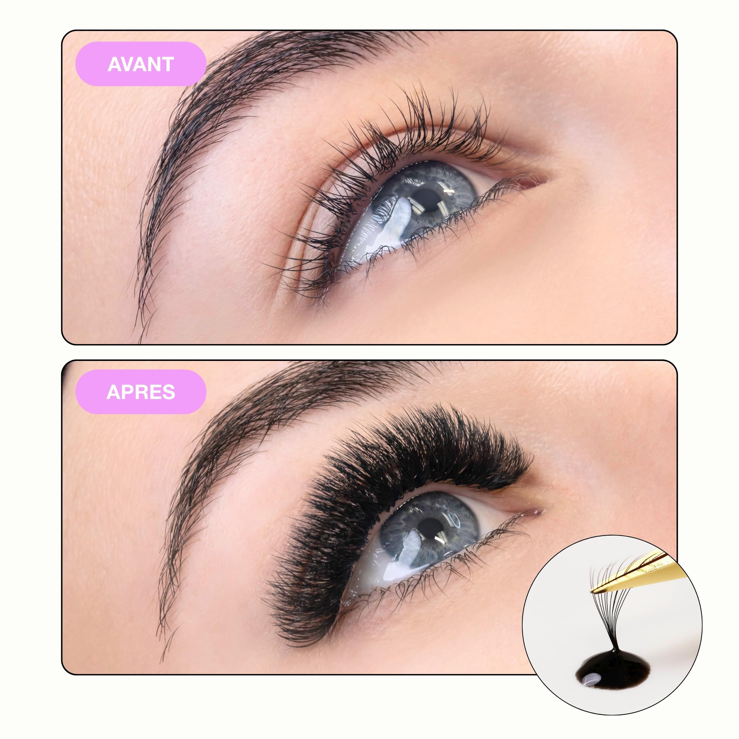 Curacoro colle à cils professionnelle – Adhésif extra-fort pour usage en salon,noir & transparent, séchage 0,5-3 sec, 5ml, tenue 7-8 semaines – réservé aux technicien(ne) s certifié(e) s