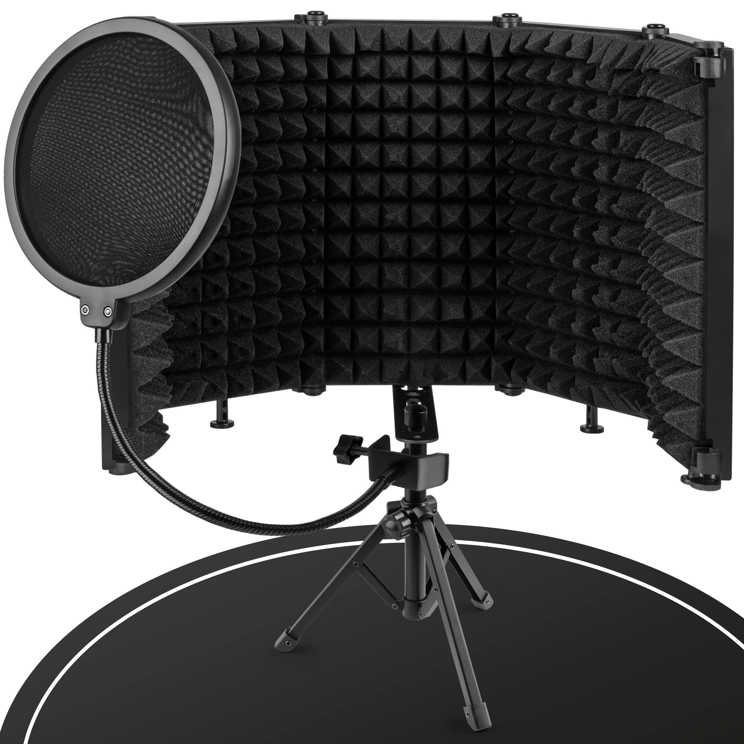 Buy JUSOP Microphone Isolation Shield Foldable Mic Shield for