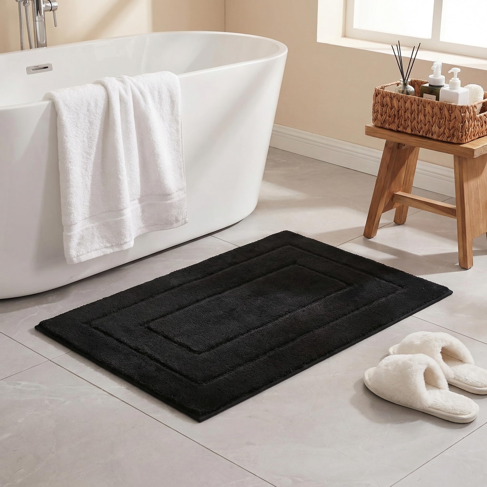 GRANNY SAYS Bathroom Rug Mat, Bath Mats for Bathroom Non-Slip, Super Soft and Water Absorbent, Microfiber Bath Rugs, Machine Wash Dry, Large Bathroom Rugs for Bathroom Floor, 36" x 24"