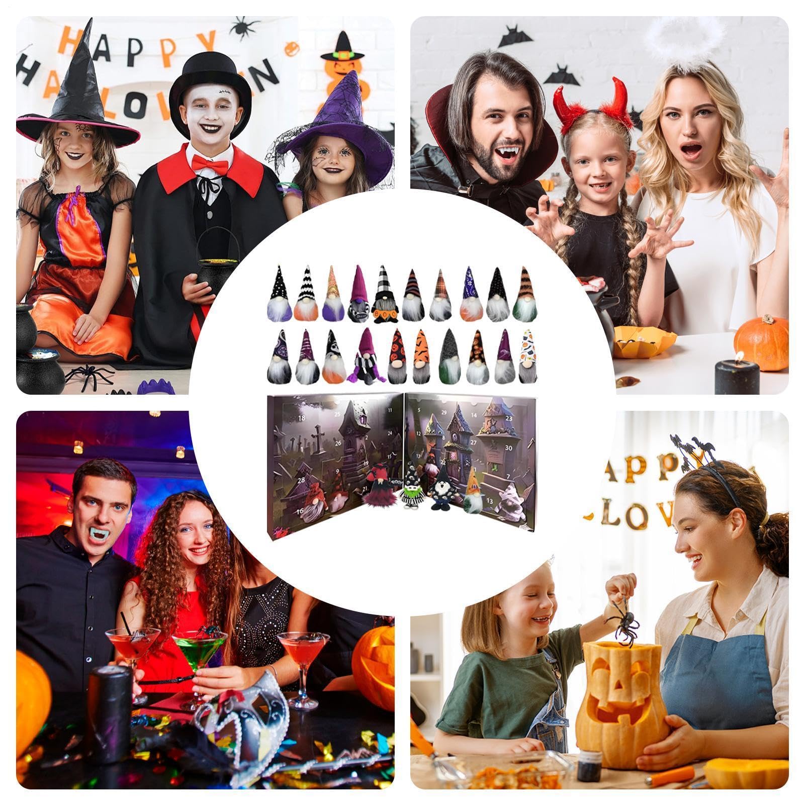 Halloween Con Cuenta Atrás Decoración De Escritorio Con Sonido Y Luz | Calendario De Cuenta Atrás Para Las Festividades Para Cumpleaños Sala Dormitorio Vacaciones Estantería Oficina En Casa
