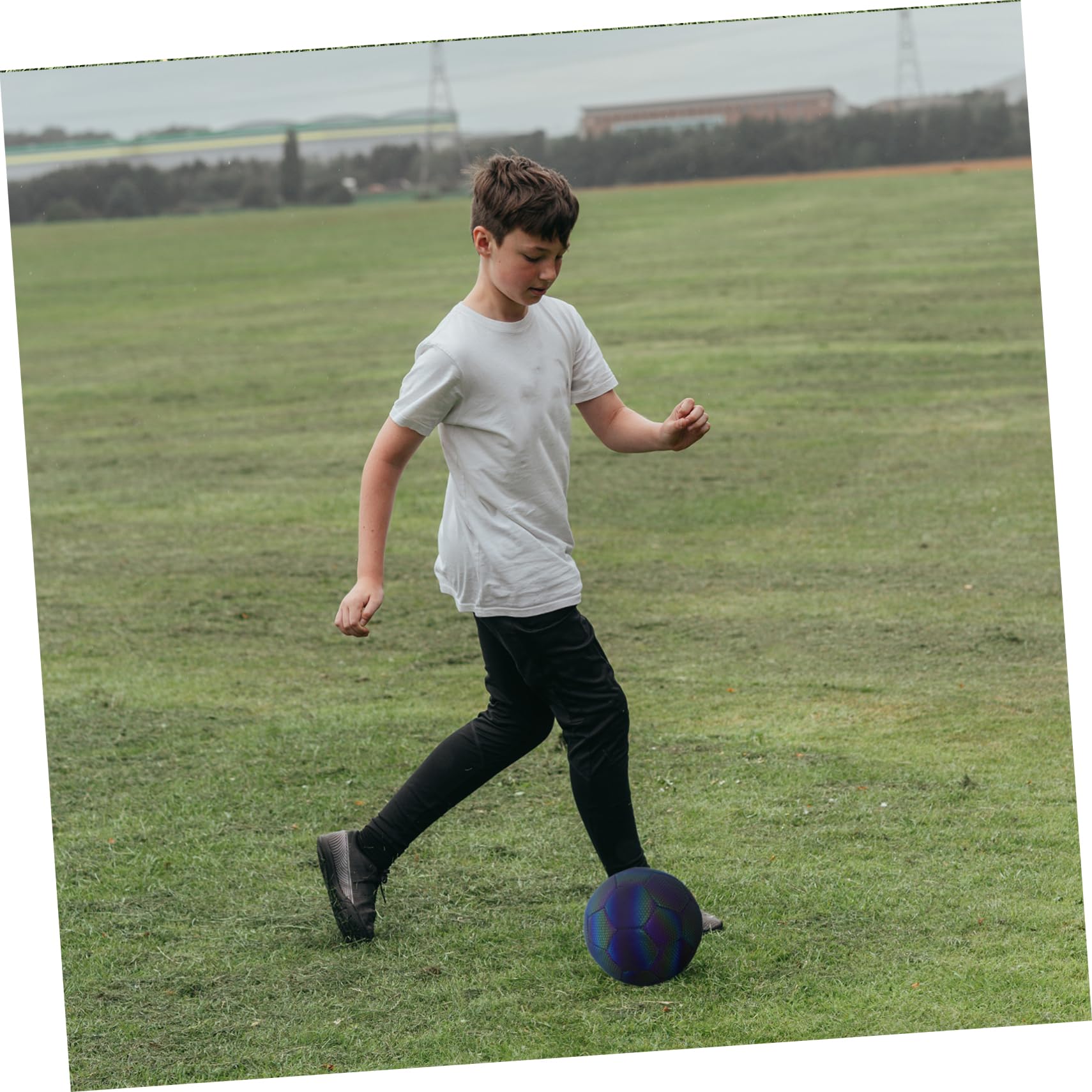 Happyyami Balón para Entrenamiento Fútbol de Holográfico Reflectante