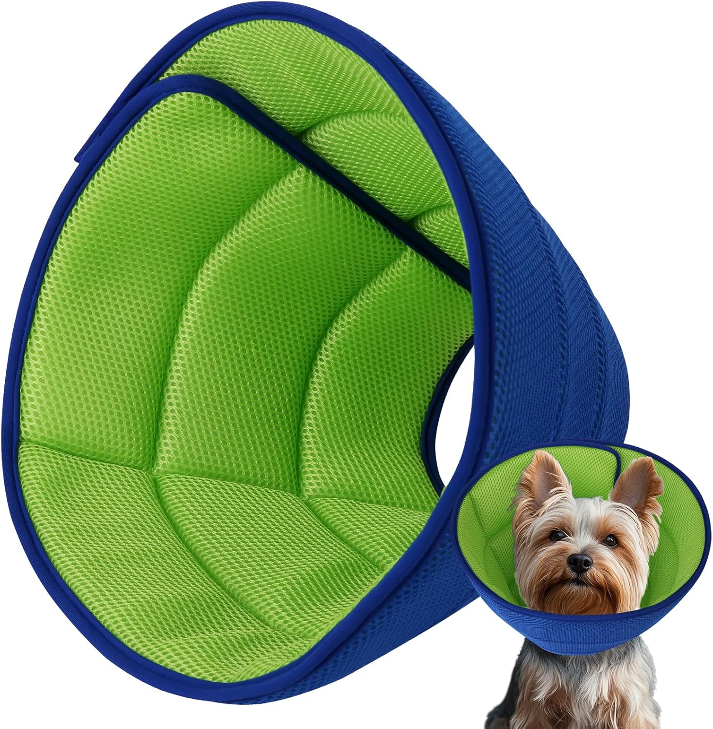 Soft Dog Cone Collar After Surgery Alternative for Dogs to Stop Licking, Comfy Collars for Large/Medium/Small Pet/Cat, Comfortable Elizabethan Neuter Recovery E Cones of Shame Neck & Head Ecollars Blue S (Fit 6.6-11 lb Dog)