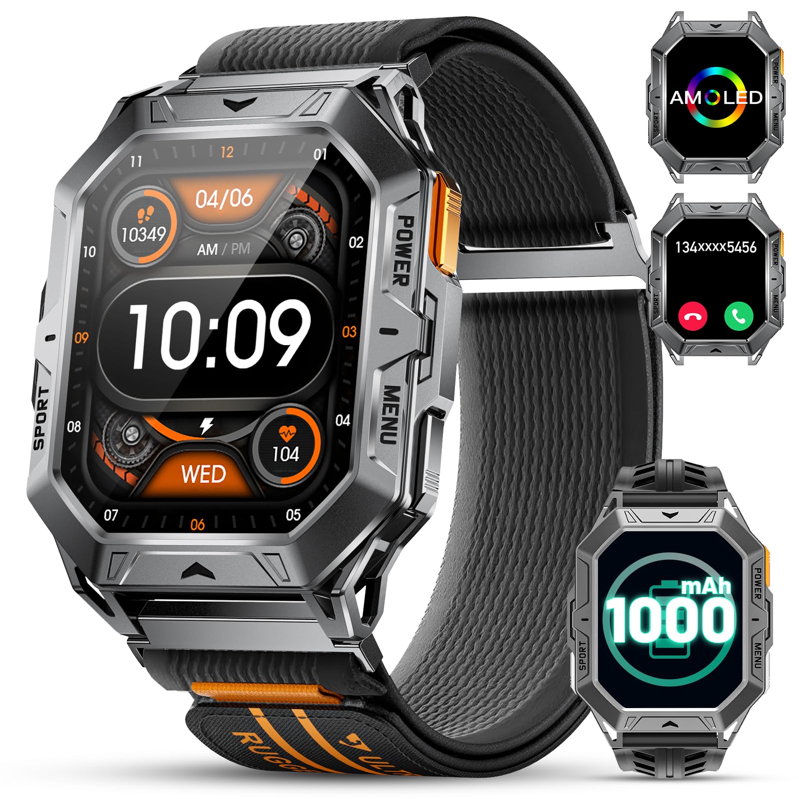 KOSPET X1 Smartwatch Uomo, Fitness Tracker con 100M Impermeabile, 50