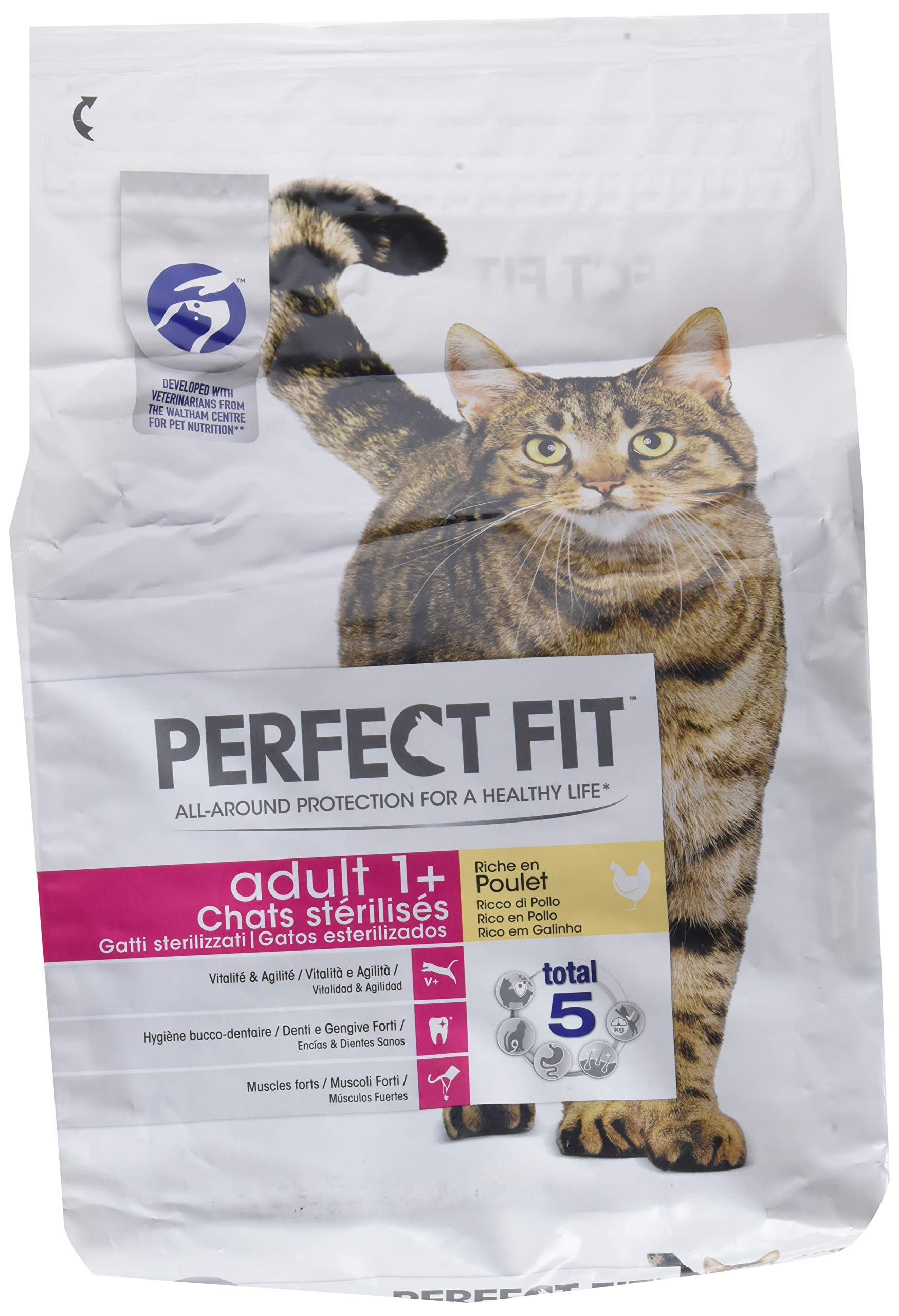 Perfect Fit Trockenes Katzenfutter fr sterilisierte Erwachsene, reich an  Hhnern, 3 Beutel  2,8 kg : Amazon.de: Haustier