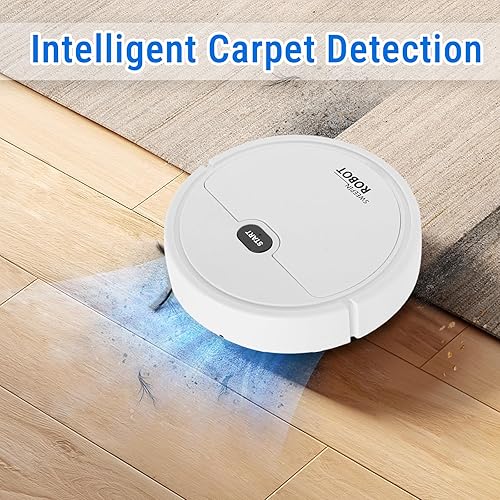 Miniatura 3 de Robot aspirador, USB inteligente 3 en 1, súper delgada, potente succión, silenciosa, aspiradora robótica de carga automática, limpia suelos duros a