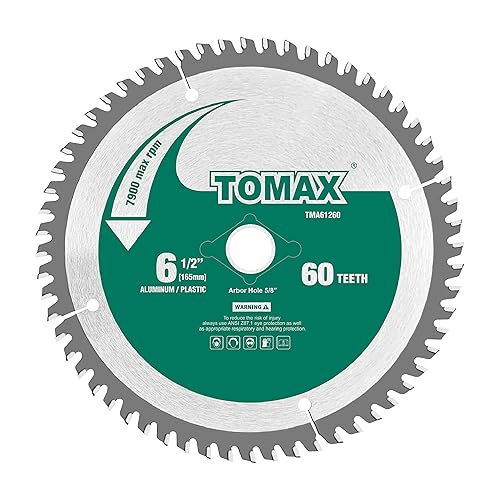 TOMAX Hoja de sierra de aluminio fino TCG de 60 dientes de 6-12 pulgadas con eje DMK de 58 pulgadas