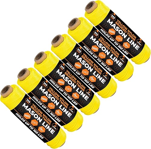 Miniatura 15 de Xpose Safety Green Mason Line String - Cuerda de nailon trenzado #18 - Línea de construcción duradera de 275 pies para herramientas de mampostería