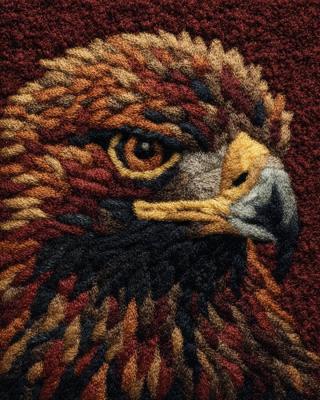 AMBATTERY Latch Hook Kits Carpet Cartoon Eagle 85x115cm