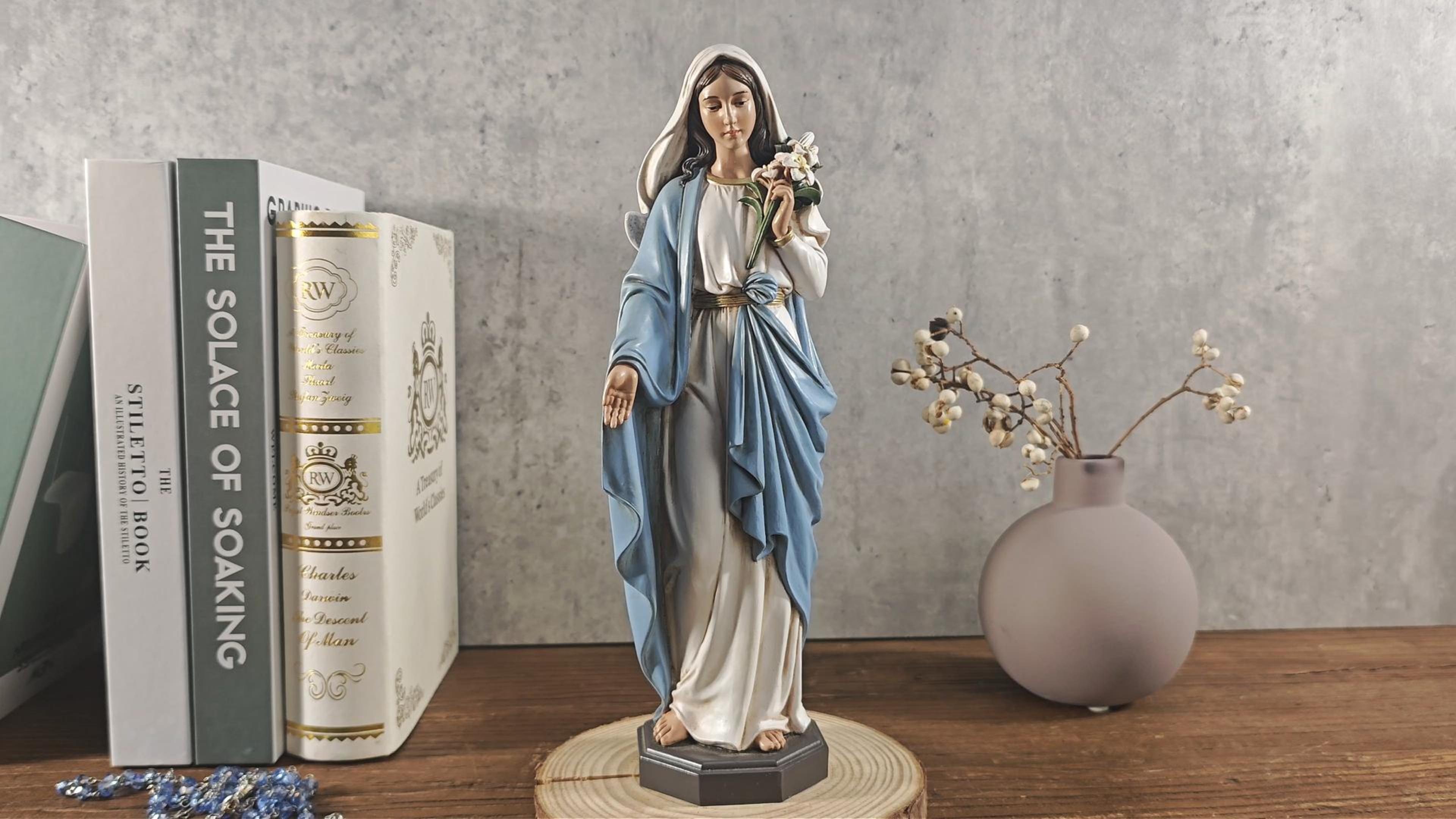 Amazon.com: Grace4Joy Blessed Mother Mary Statue - 10 Inch Madonna