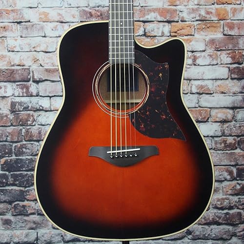 Miniatura 2 de Yamaha A-Series A1M TBS guitarra electroacústica de chaqué, de caoba natural, Dreadnought color tabaco., Resplandor solar del tabaco