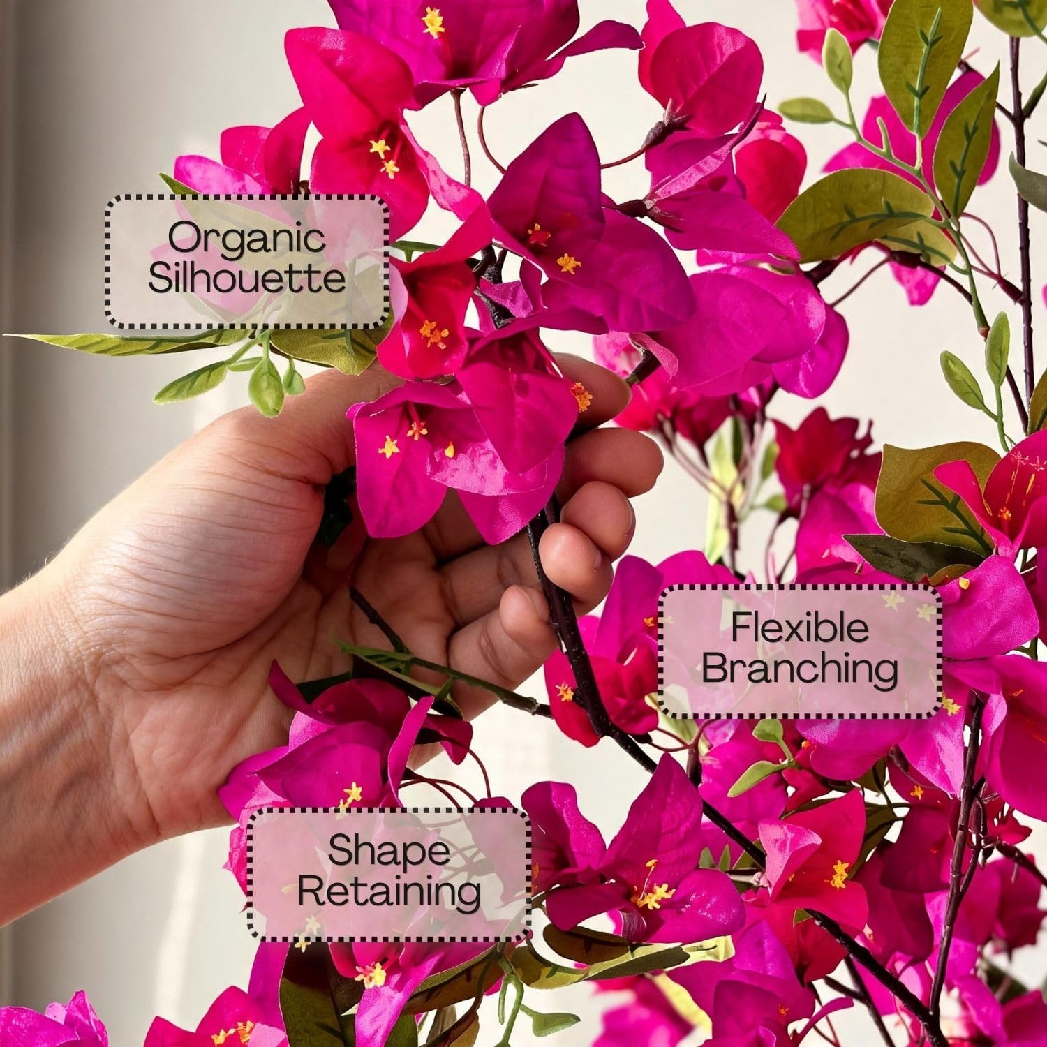 Pink Bougainvillea Plant - Realistic Artificial Flowers -7 Pink Bougainvillea Plant - Realistic Artificial Flowers -7
