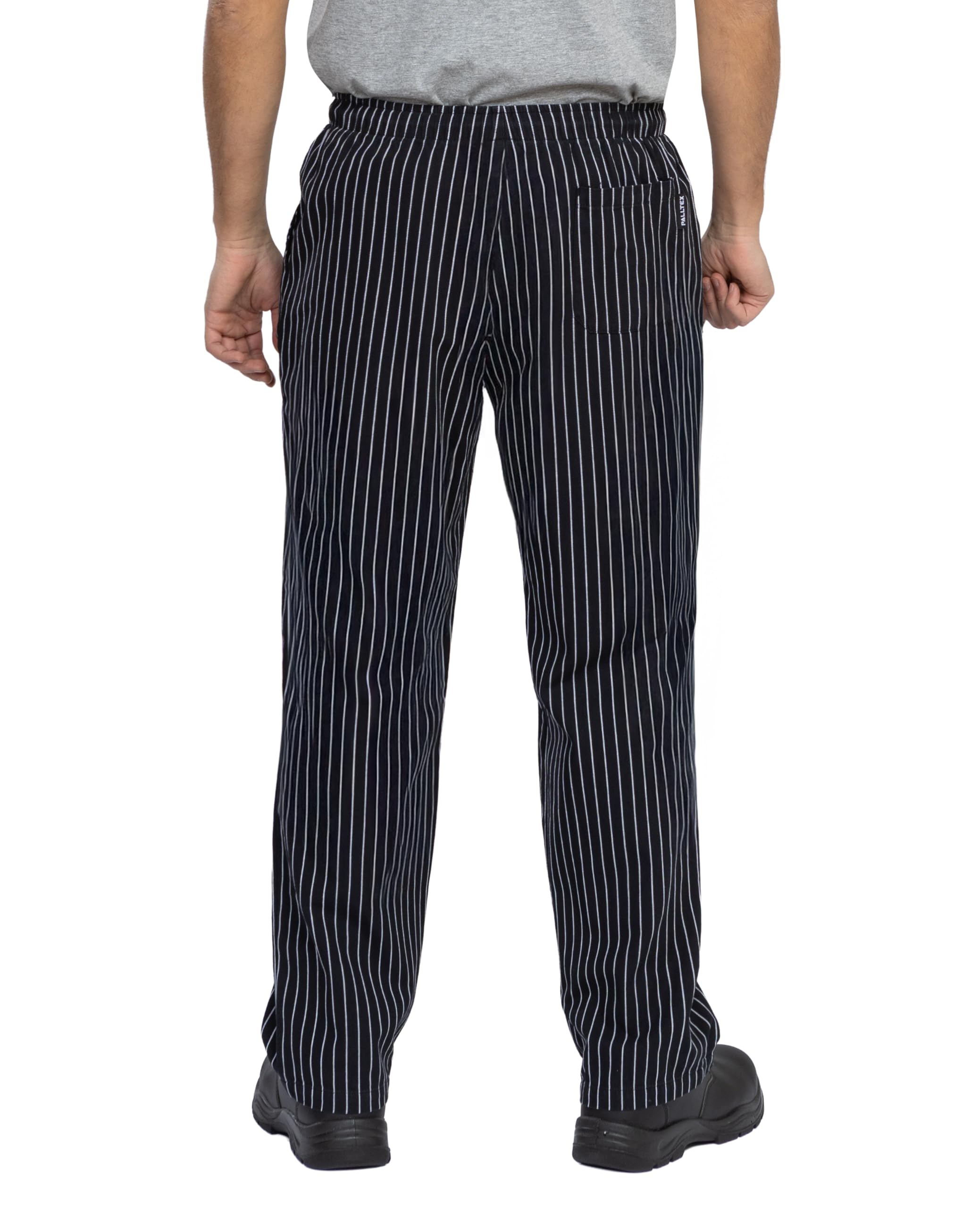 PALLTEX Bruno Pantalon de cuisine 100 % coton pour homme/femme avec cordon de serrage Taille réglable EN 13688