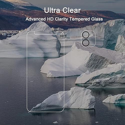 Miniatura 5 de Ailun Paquete de 2 protectores de pantalla compatibles con iPhone 12 [6.1 pulgadas] + 2 protectores de lente de cámara y trípode para selfie,