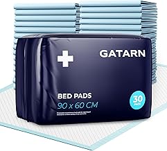 30 x Gatarn Premium Incontinence Bed Pads 60 x 90cm | Disposable Incontinence Bed Sheets | High Absorbency Waterproof Incontinence Underpads for Adults, Babies | Disposable Changing Mats For Babies