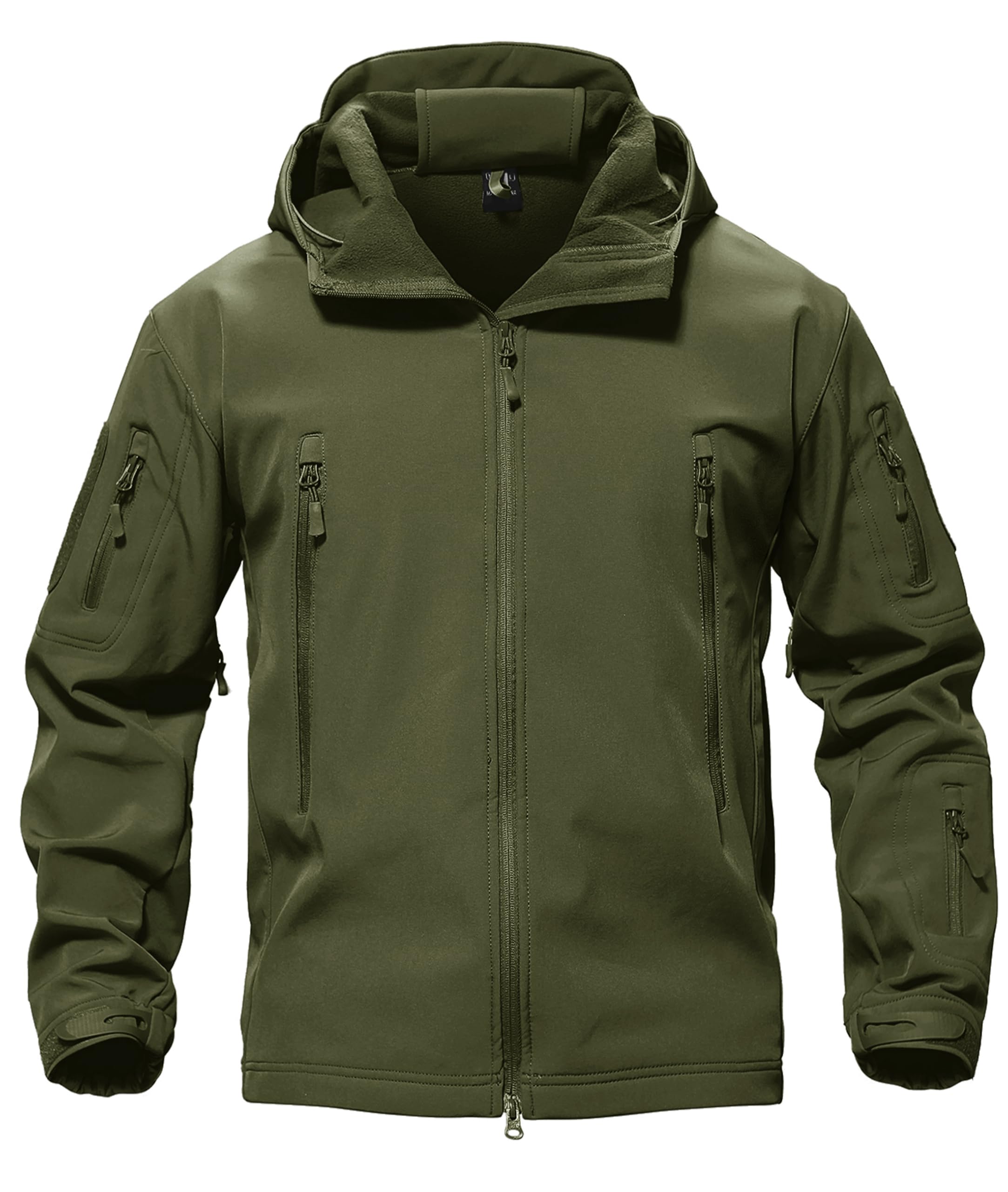 Men's Fleece Softshell Jacket Waterproof Winter Tactical Hooded