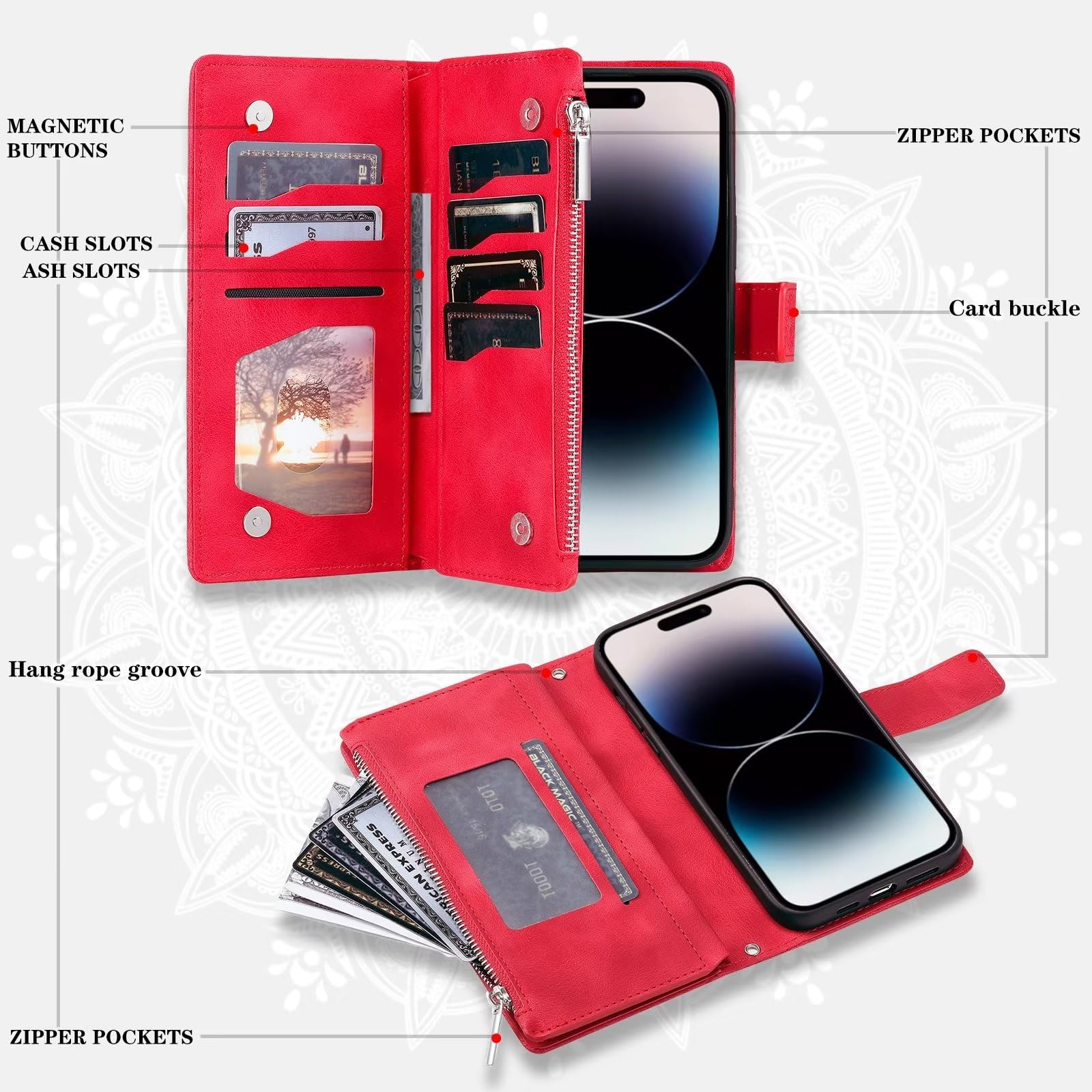 Cover Libro Portafoglio Per Xiaomi Redmi 9T Con Disegno Tigre - Custodia Magnetica Con Porta Carte E Supporto - 2