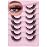 Russian Strip Lashes Cat Eye Lashes Extension Fox Eye Faux Mink Lash Natural Look 20MM Eyelashes D Curly Volume Wispy Lashes Pack 7 Pairs Fake Eyelash by Winifred
