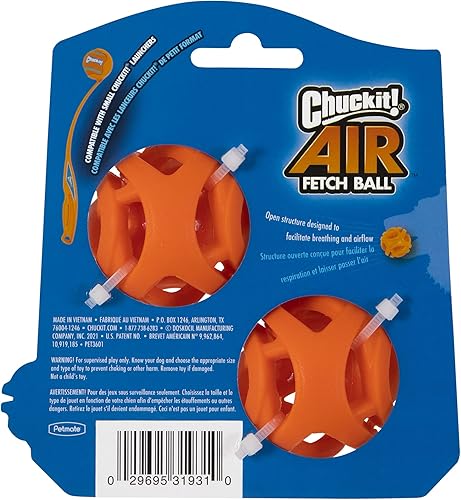 Miniatura 3 de Chuckit! Air Fetch - Pelota de juguete para perros (pequeña), lanzador de bolas para perros 14S