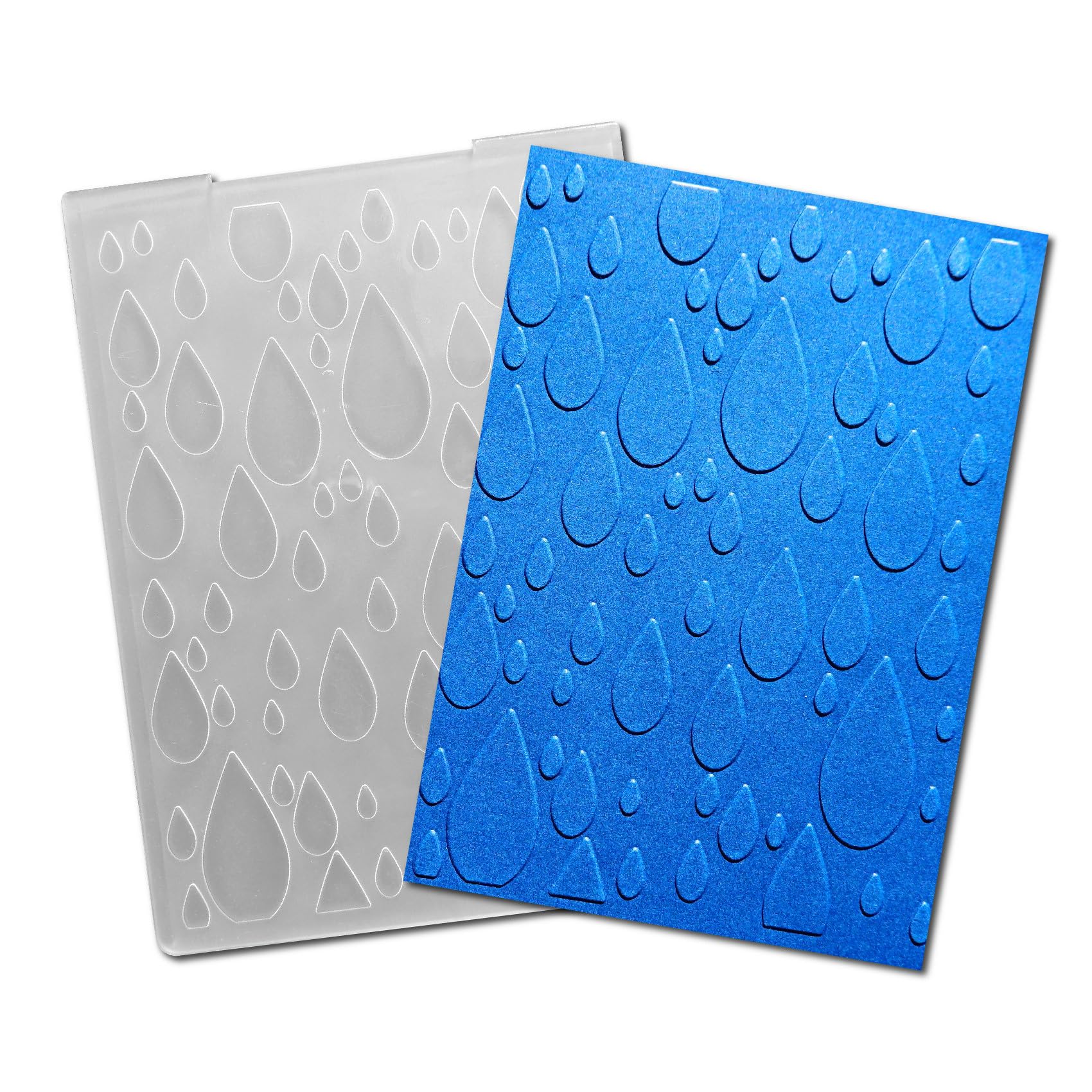 arriettycraft Raindrops Background Plastic Embossing Folders for Card Making Spring Raindrop Textured Embossing Folder for Scrapbooking Pages Paper Crafting Clay Decoration
