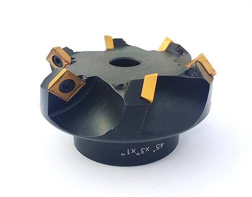 HHIP 45 grados SE molino de cara indexable, con inserto de carburo recubierto de estaño (varios tamaños 2" - 5")
