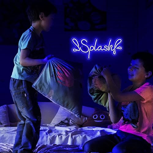 Miniatura 3 de Lumoonosity Letrero de neón Splash  Luces de neón de primera calidad para niños, habitación de niños adolescentes, luces LED de pared con tema de