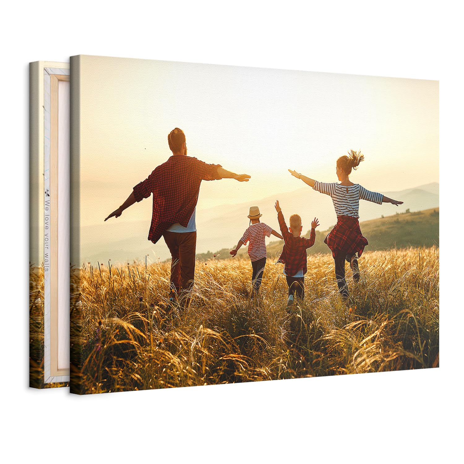 murando - Quadri Personalizzati con Foto 120x60 cm STAMPARE FOTO ONLINE - Personalizza il Tuo Quadro - Stampa su Tela Strutturata Personalizzata - Idea Regalo Compleanno - Grandi Dimensioni Moderni