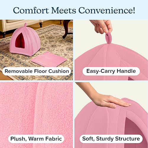 Miniatura 3 de Cat House - Indoor Bed with Removable Foam Cushion - Pet Tent for Puppies, Rabbits, Guinea Pigs, Hedgehogs, and Other Small Animals by PETMAKER