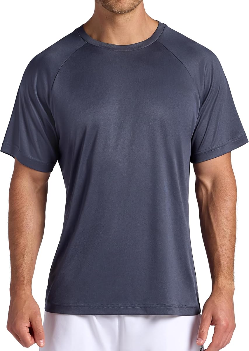 Men's Overgrip Short Sleeve Crewneck T-Shirt, Standard Fit, Stretch Lightweight Material