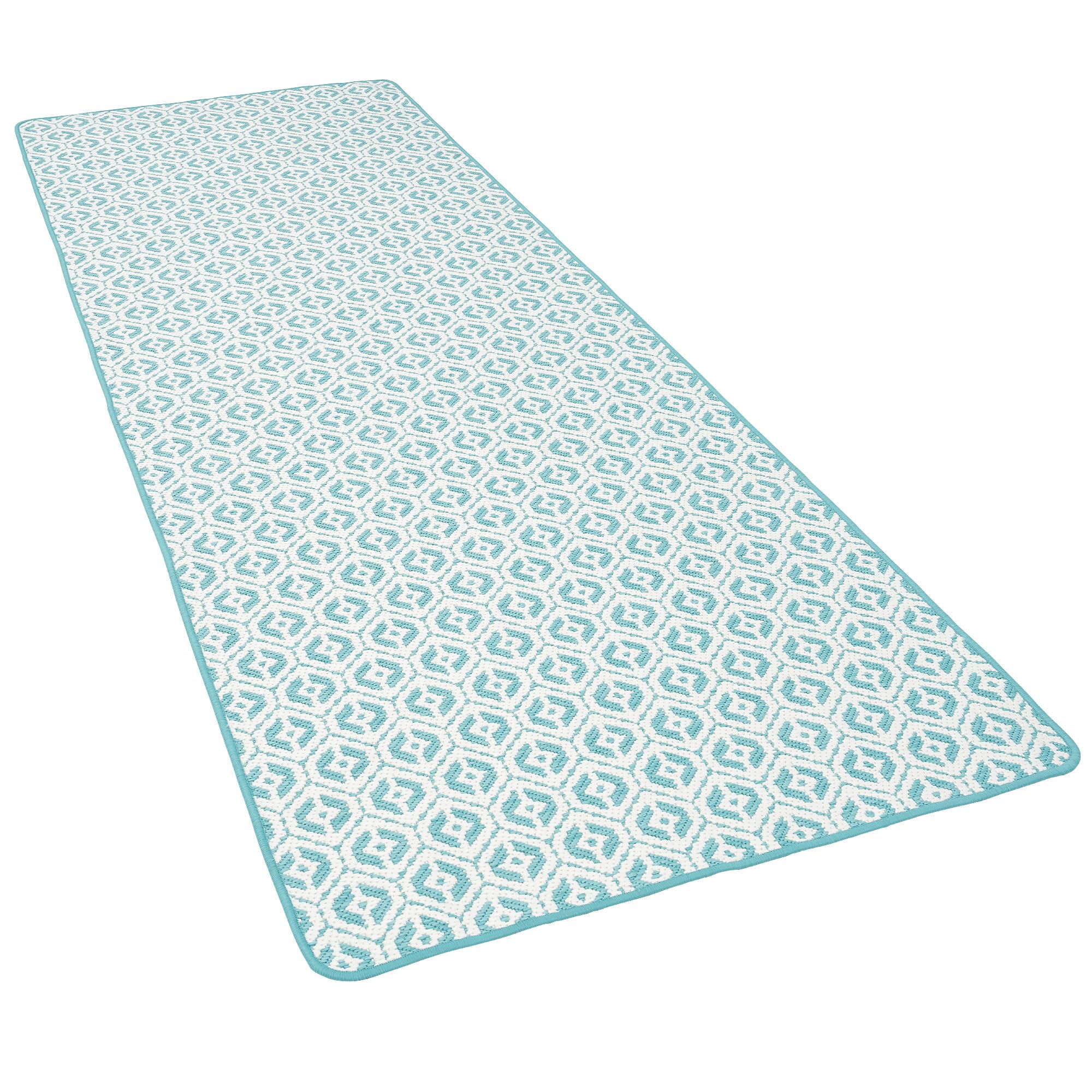 Snapstyle Tapis de Couloir intérieur-extérieur réversible Cape Cod Turquoise, Résistant aux UV, Imperméable, Facile à Entretenir, Résistant, Idéal pour terrasse, Balcon, Couloir