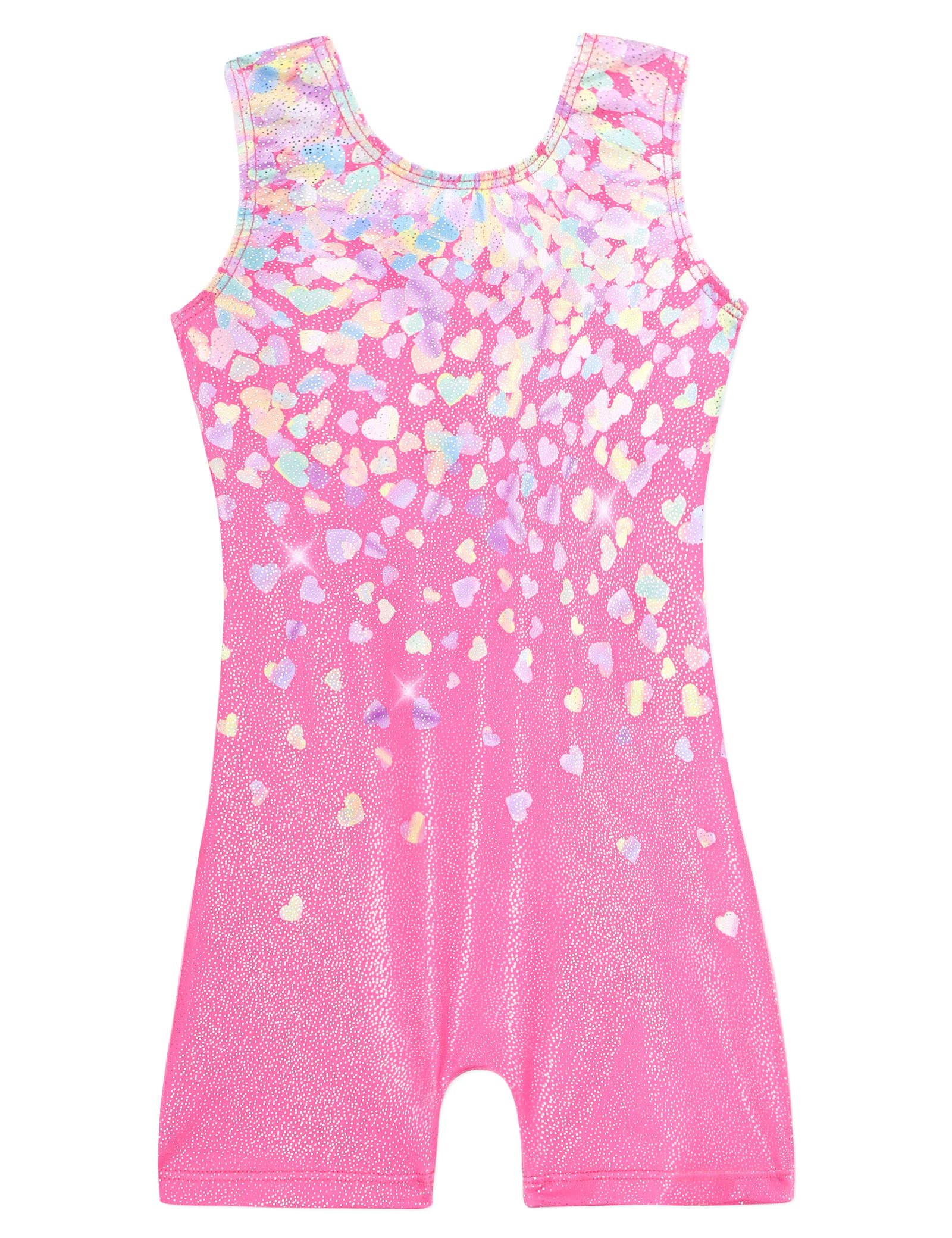Domusgo Gymnastics Leotards for Girls Sparkly One Piece Biketard Size 1-10Y