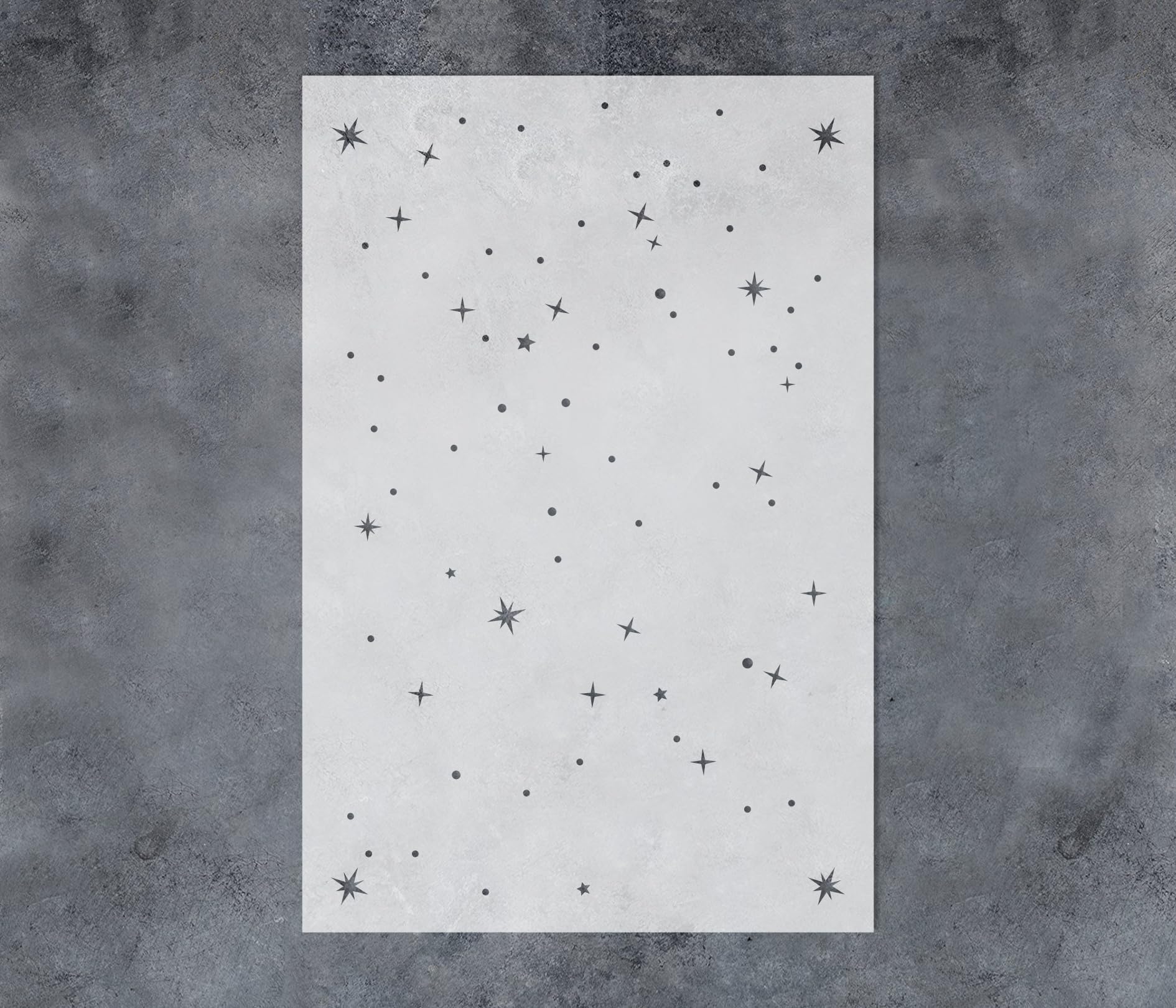 GSS Designs Large Twinkle Stars Stencils 12x16Inch Starlight Star Pattern Nursery Wall Stencil Starry Sky Stencils for Walls Wallpaper Stencils