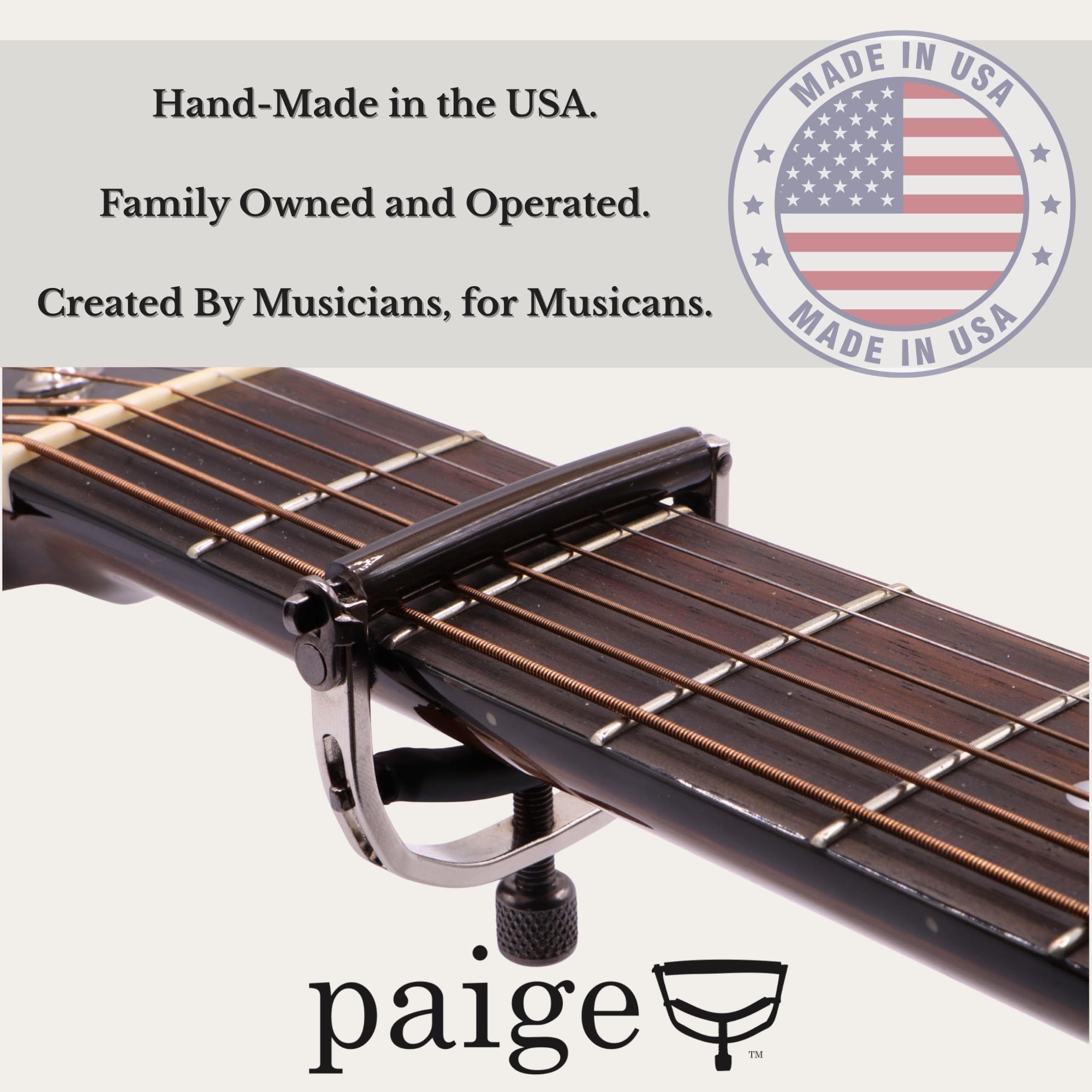 Paige™ Oryginalny Capo P-6N - gitara elektryczna - 6-strunowa - wykończenie: satynowy nikiel
