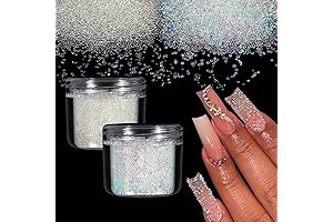 Laza Nail Art Caviar Beads - 2 Pack of Prismatic Glass Tiny...