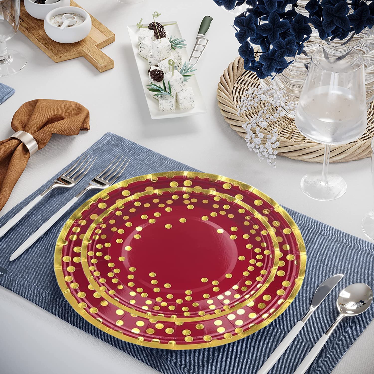 Party Supplies Joy Akkess 175 PCS Burgundy And Gold - Burgundy Plates And  Napkins Sets Serve 25 Guests - Maroon And Gold Paper Plates For Birthday  Wedding Graduation Party Decorations | Best, image size:1500x1500
