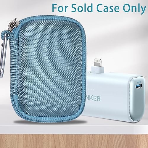 Miniatura 3 de khanka Estuche de viaje rígido de repuesto con cargador de batería Anker 621 Nano Power Bank, 5,000 mAh, solo funda (azul)