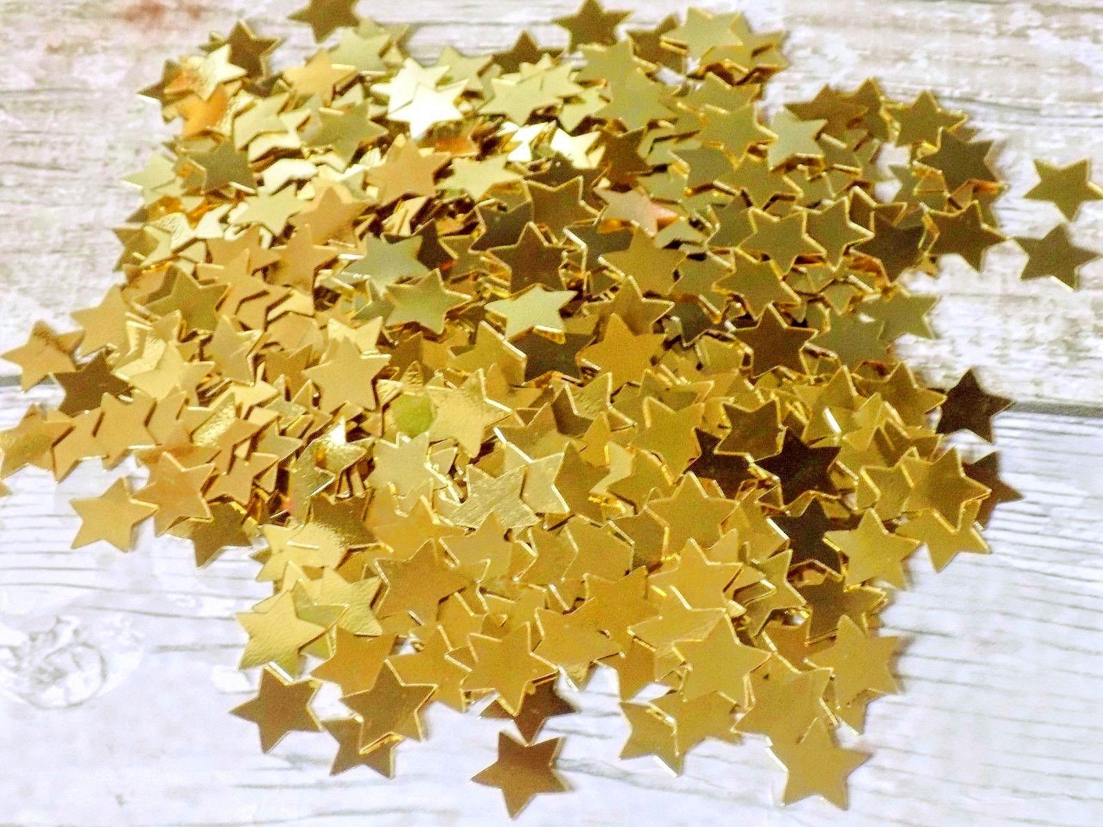 5000x Glitzernde Stern-Konfetti In Gelbgold – Deko Für Hochzeit, Geburtstag & Party