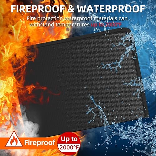 Miniatura 9 de Huolewa Juego de 2 cajas organizadoras de archivos colgantes con bolsillo de malla para archivos y carpetas tamaño carta, cajas organizadoras de