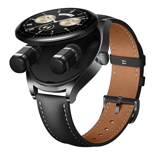 Huawei Watch Buds, Smartwatch e Auricolari 2 in 1, Controlli Touch Wide Area, Cancellazione del Rumore, Monitoraggio Professionale della Salute, Compatibile con Android e iOS, Versione Italiana, Nero