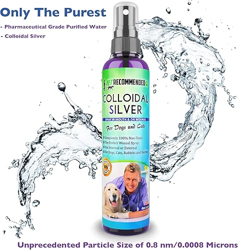 Miniatura 5 de Vet Recommended - Plata coloidal para perros y gatos - Spray de plata coloidal que funciona como solución natural de punto caliente - Fabricado en