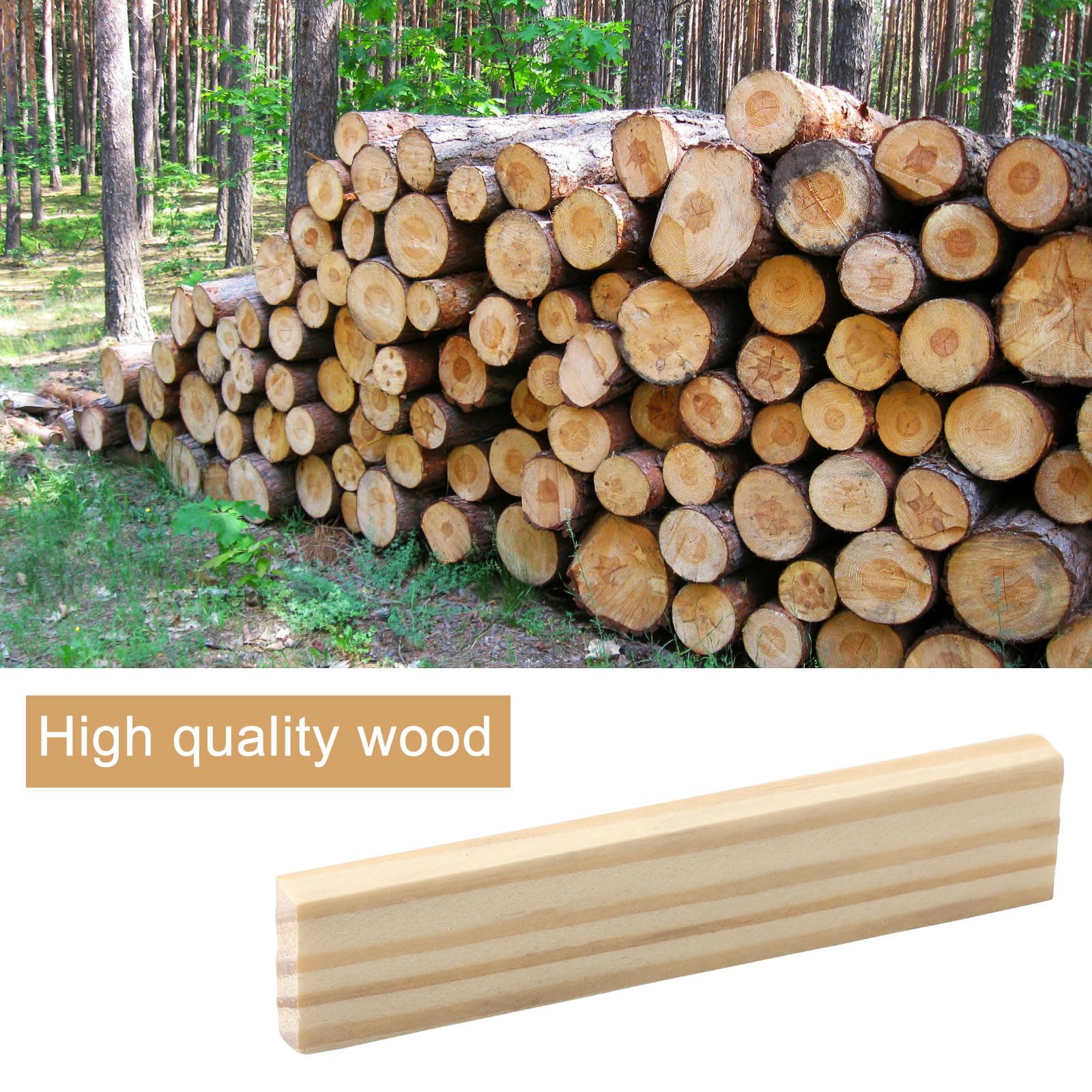Joycabin 50 Blocchetti Di Legno Di Pino Fai Da Te | Listelli 100x20x7 Mm Per Modellismo, Decorazioni E Bricolage | Lisci E Naturali