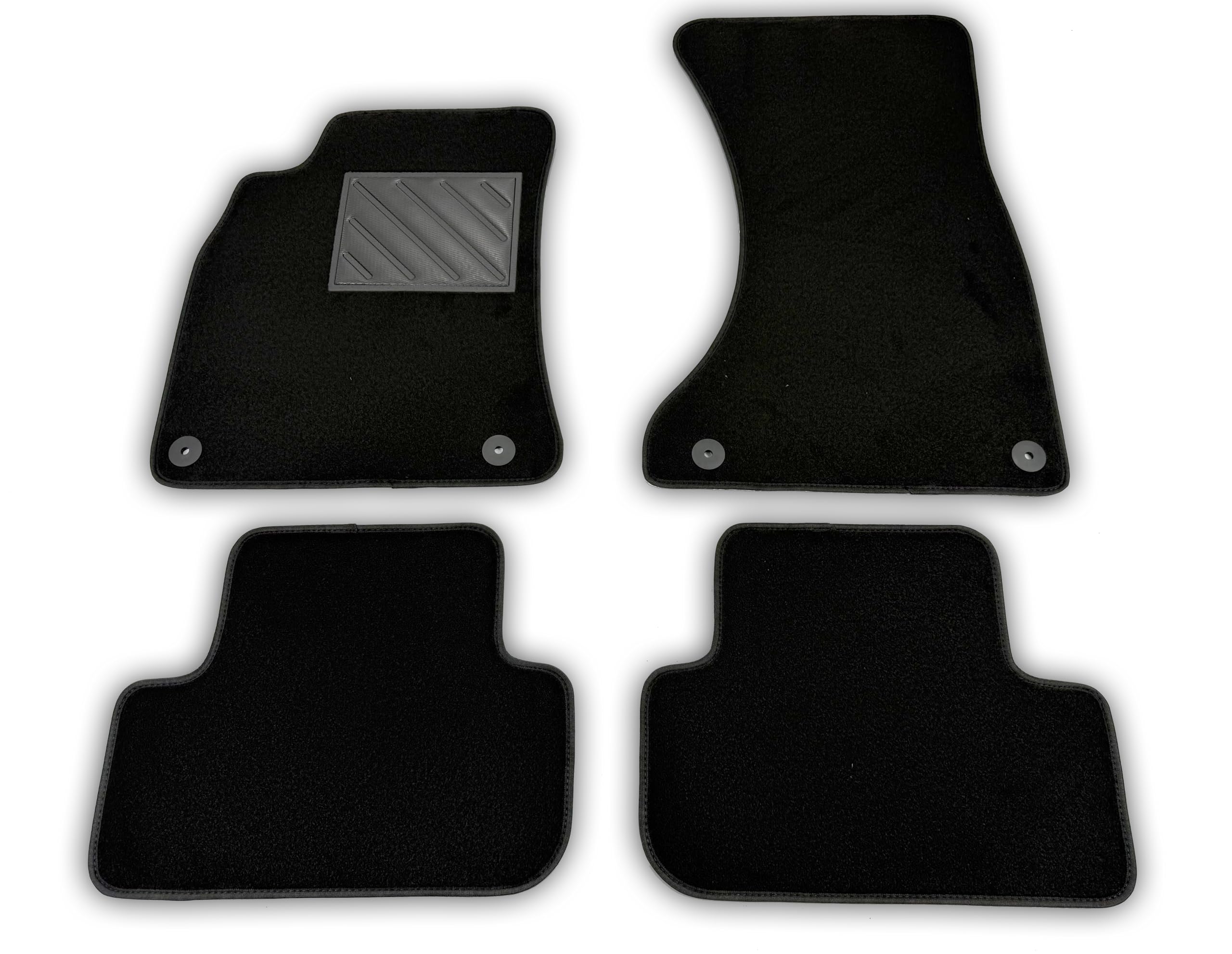 Alfombrillas para A4 B8 2008-2015 y A5 8TA Sportback 2009-2016 Alfombrillas a Medida, Antideslizantes, talonera de Goma Reforzada, Botones de fijación