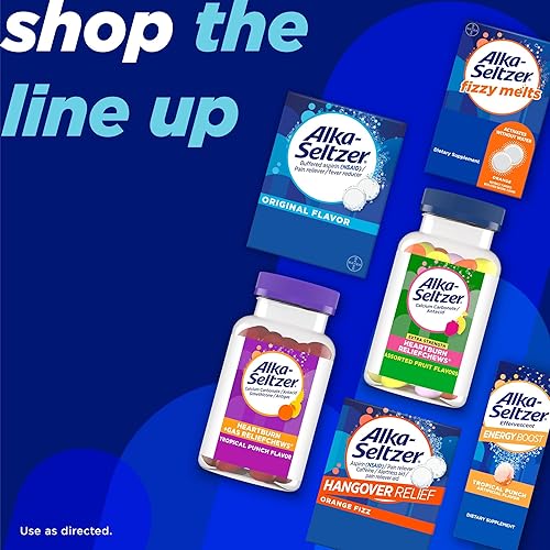 Vista 8 de Alka-Seltzer Alivio de acidez estomacal extra fuerte, antiácido para acidez estomacal rápida y alivio de la indigestión ácida sobre la marcha, 200