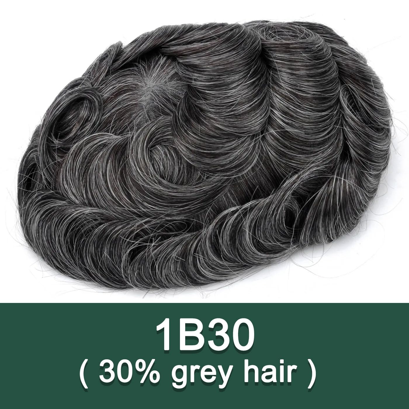 Toupee for Men Ultra-Thin 0.03mm Skin Men's Toupee Hair Light Medium Density Hairpiece Base Size 8x10 Inch 100% Human Hair System for Men(1B30#) - Image 2