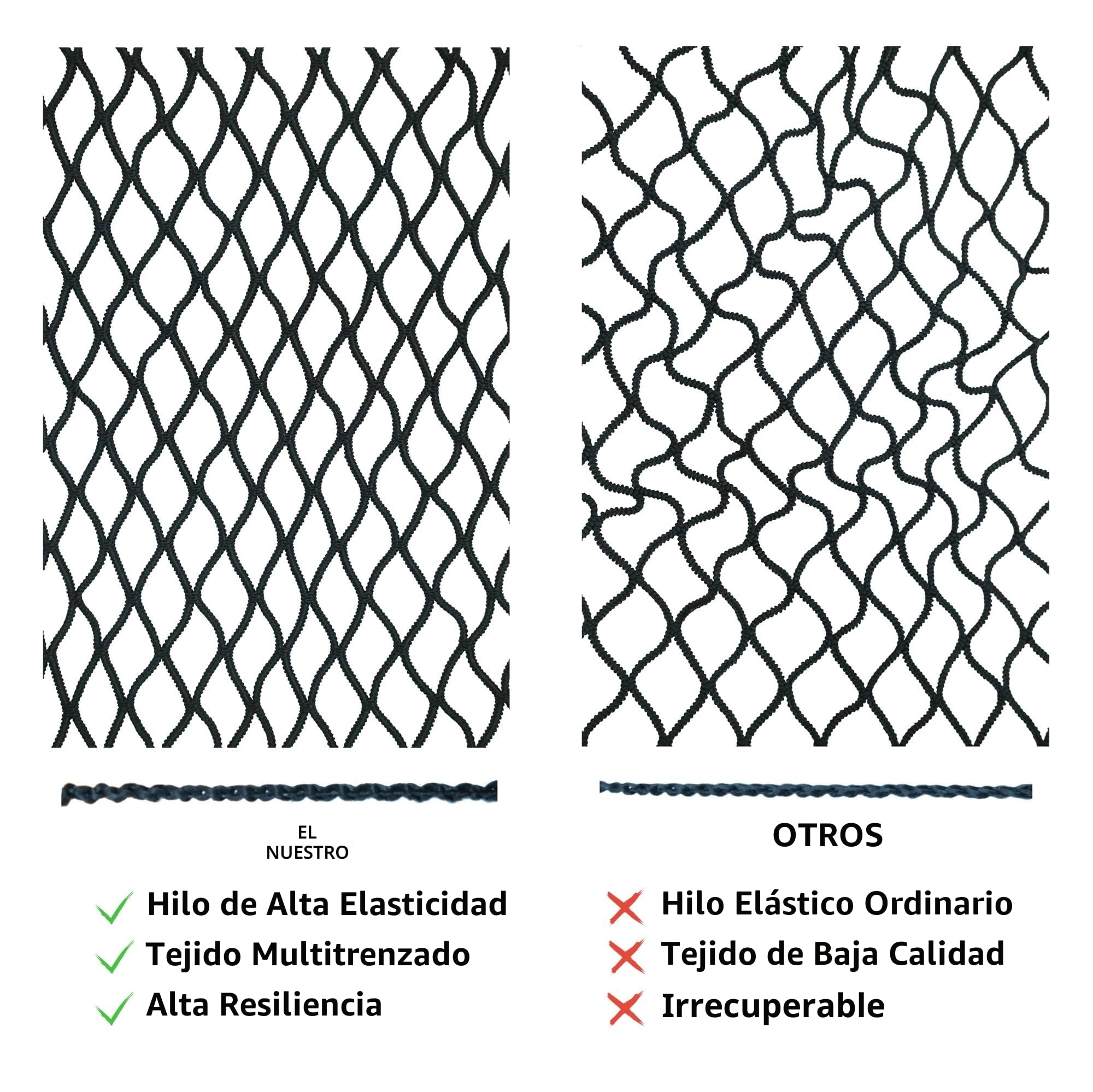 Red de Carga Altamente elástica, Organizador de Malla de Carga Simple para Cama de camión, Adecuado para Cargas Ligeras diarias de Camiones, 4 x 4 pies se estira a 7 x 7 pies (una Sola Capa)